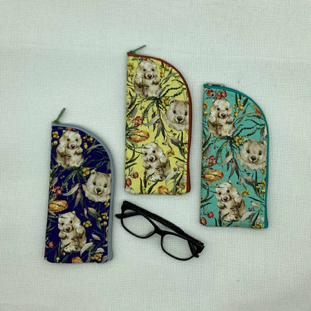 Wombats glasses case for sunglasses, reading, spectacles - 3 designs