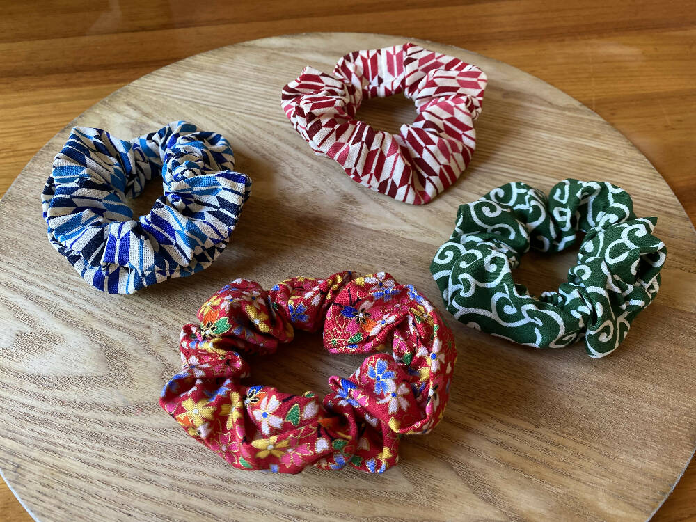 Japanese Kimono material Scrunchie