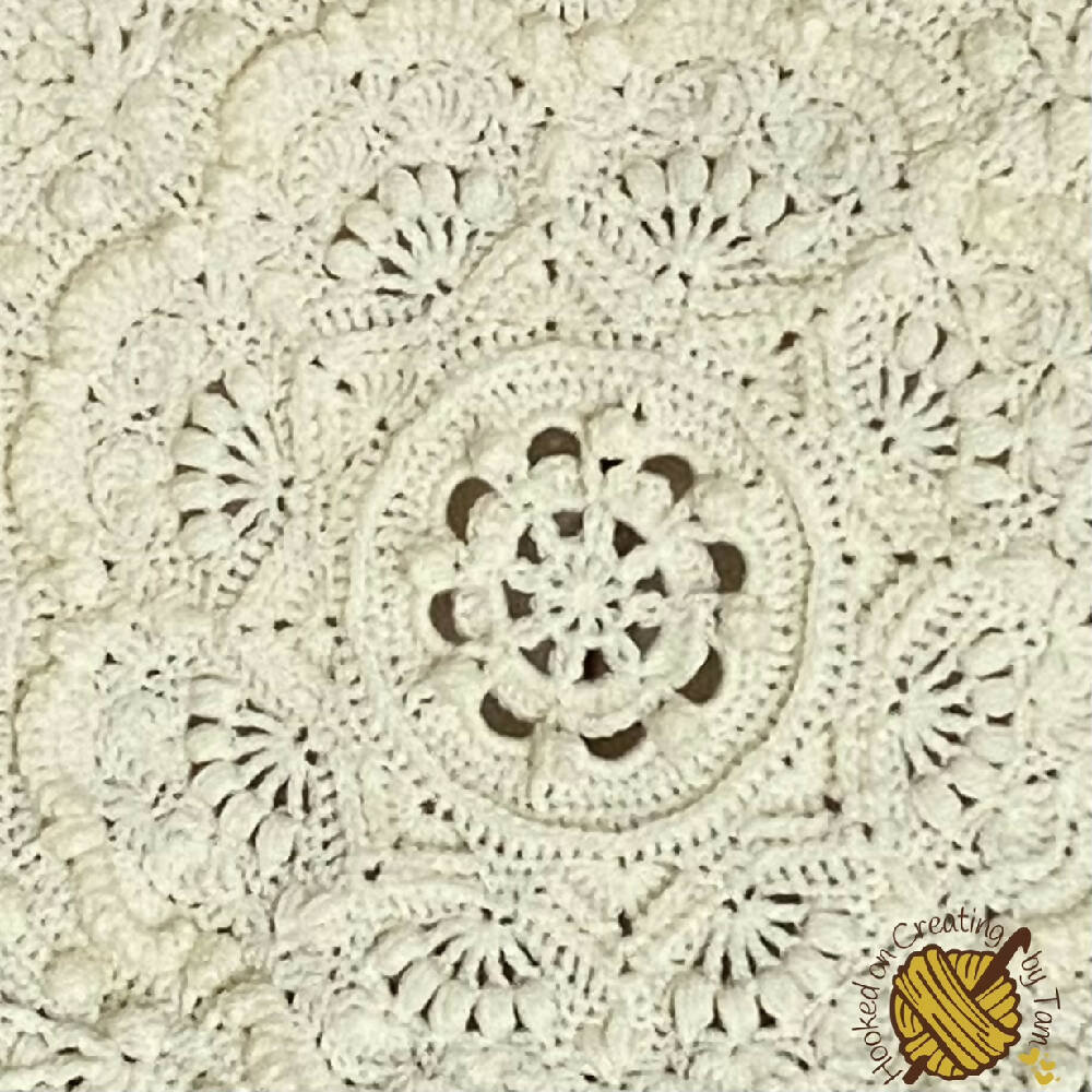 Cream ‘Baby Arcadia’ Heirloom Handmade Baby Blanket and matching set
