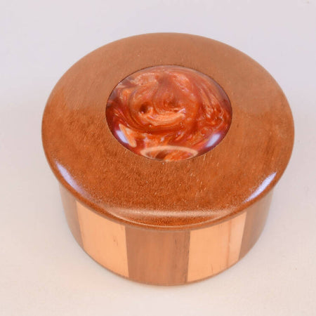 Turned Trinket/Jewelry Box with Resin Insert