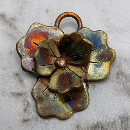 Copper Flower Pendant