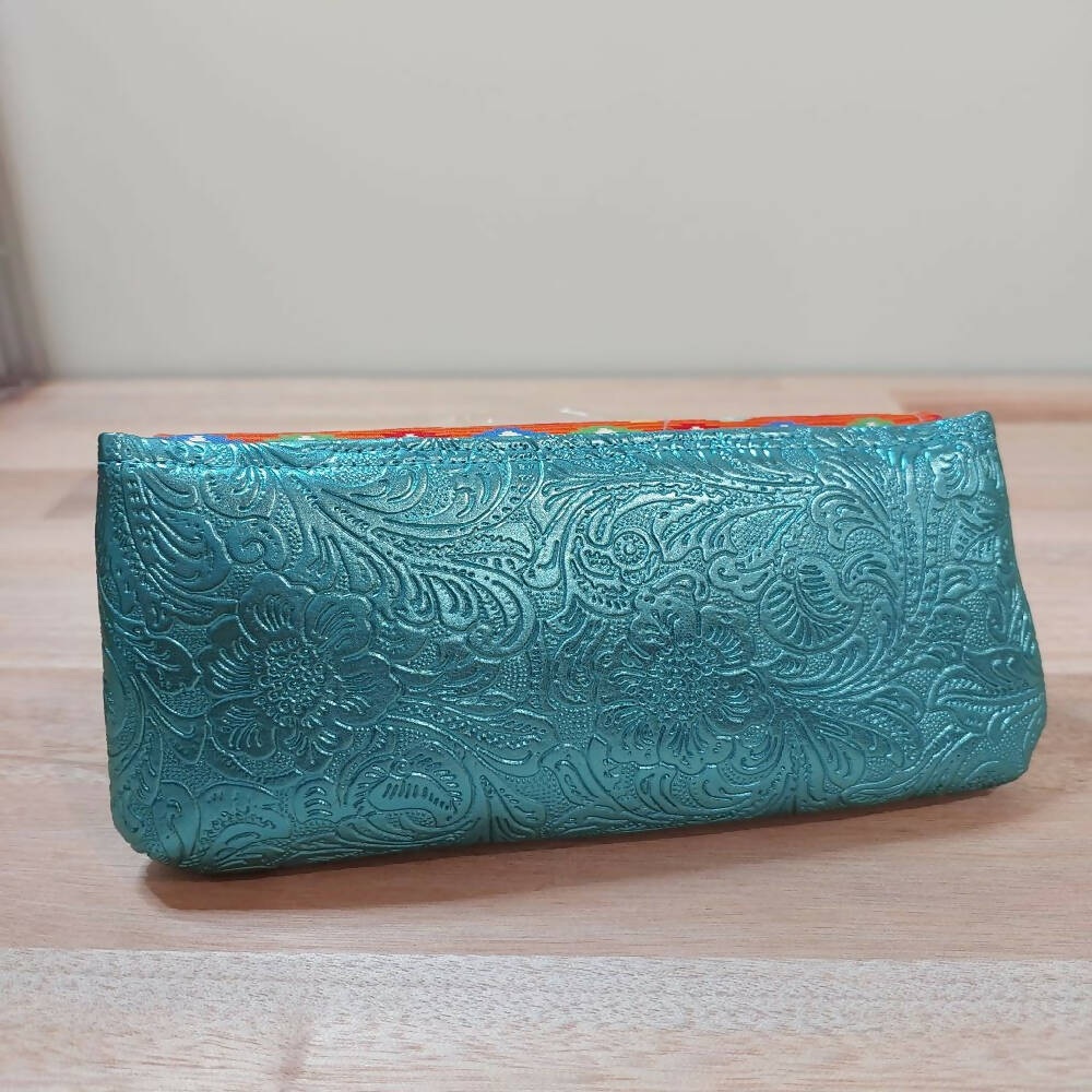 Southwestern feel eyeglasses / makeup pouch