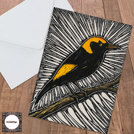 Regent Bowerbird Greeting Card + Envelope