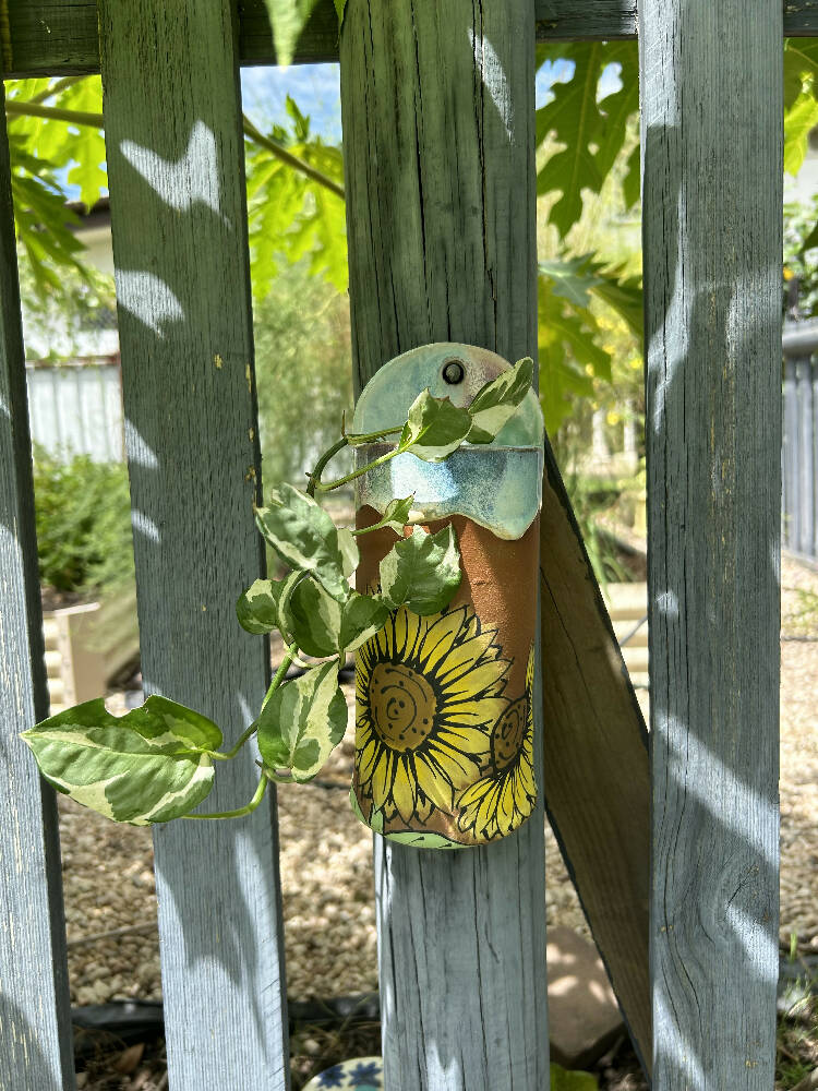 Sunflower Wall Hanging Planter 2