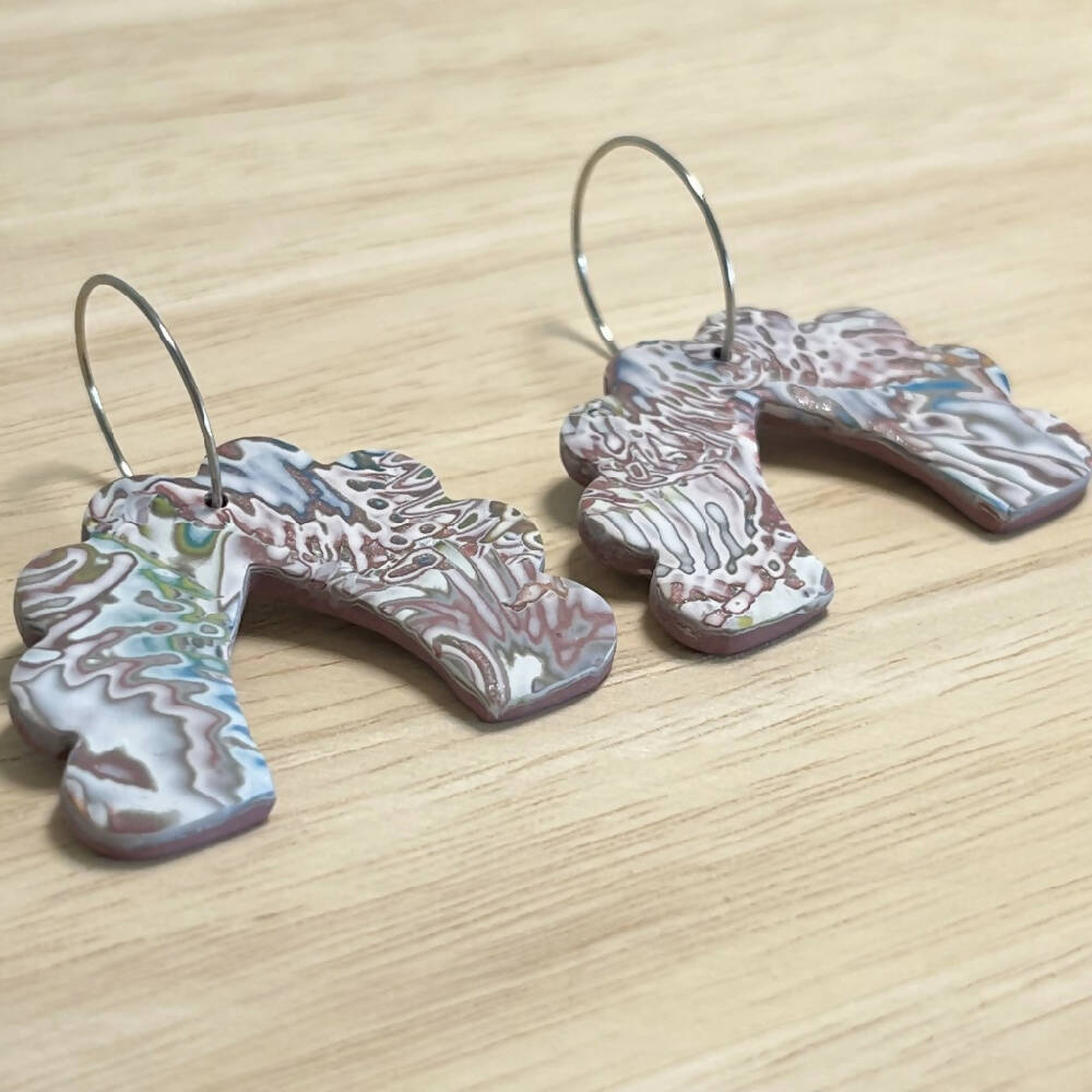 polymer-clay-fancy-arch-dangle-hoop-earring