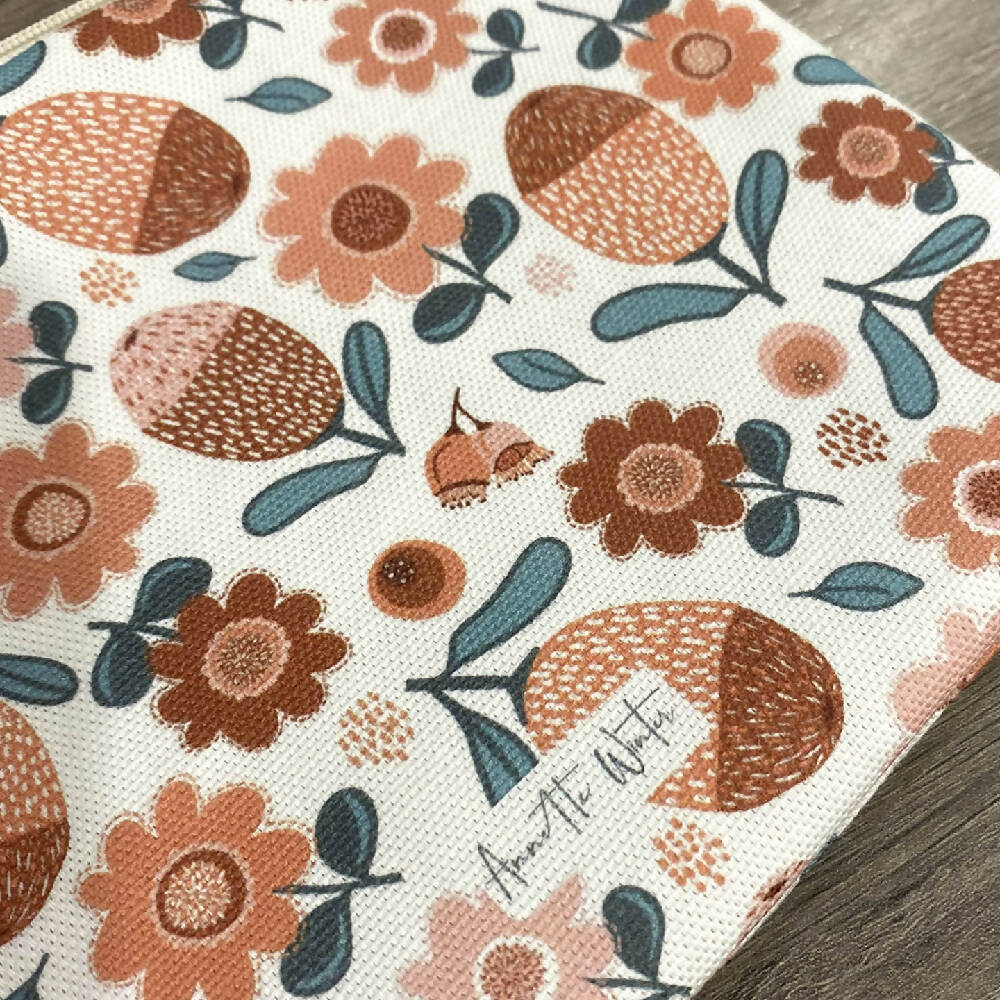 zp-038-Australian-Modern-Banksia-Flowers-Zipper-Pouch-A4