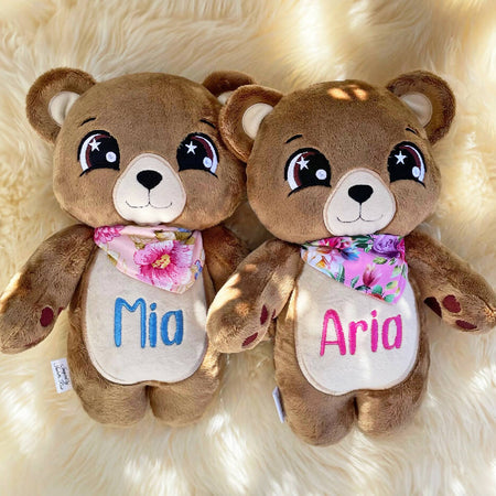 Soft minky Teddy Bear, Personalised, Made to order