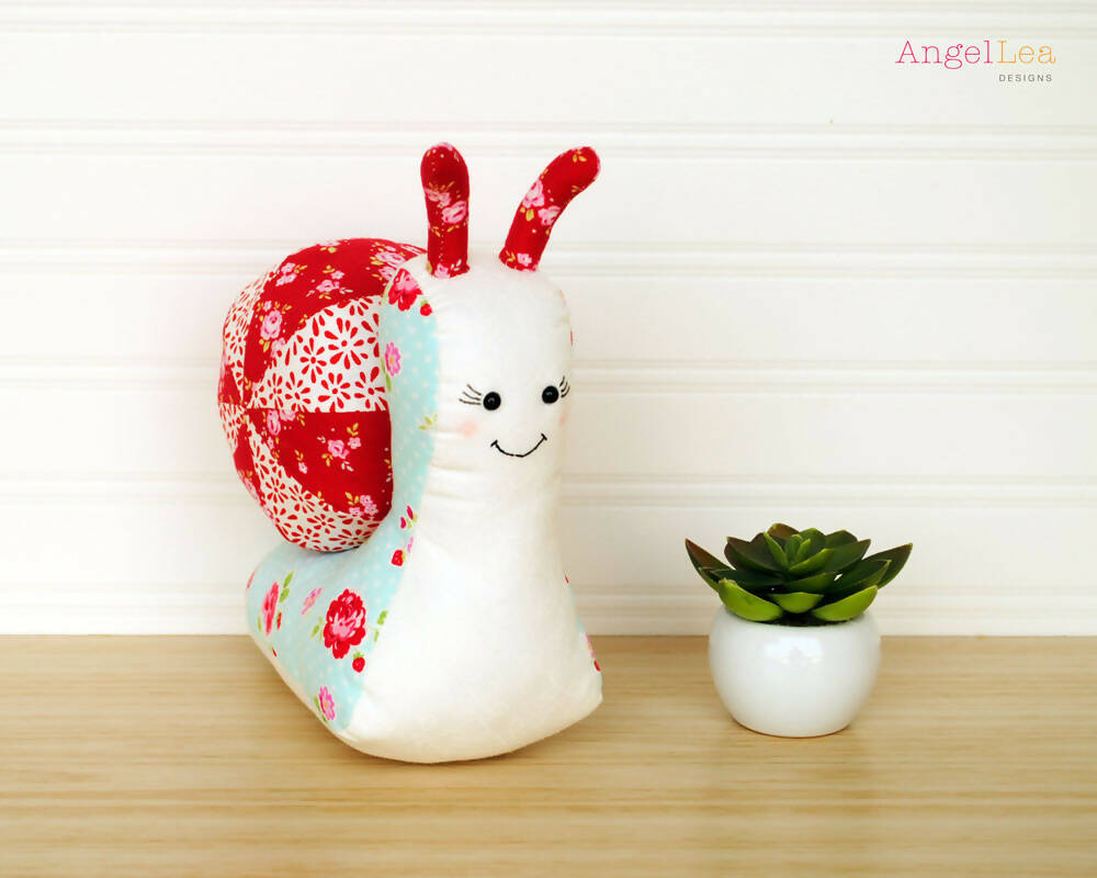 Snail Softie HARD COPY Paper Sewing Pattern Sandy the Snail