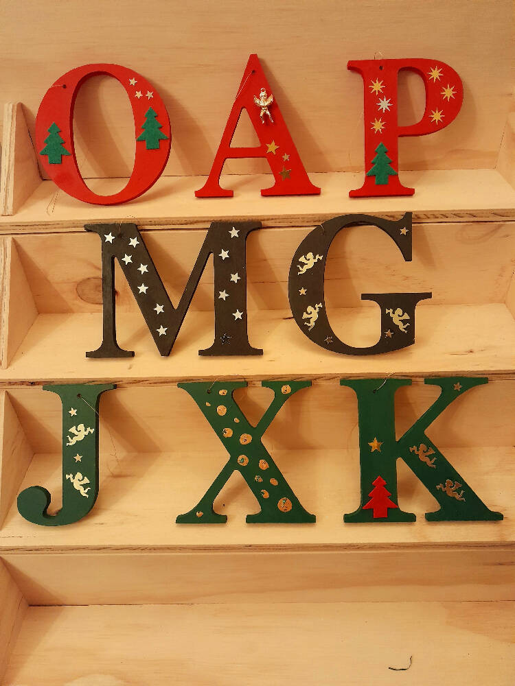 fridge magnet wooden letters and numbers