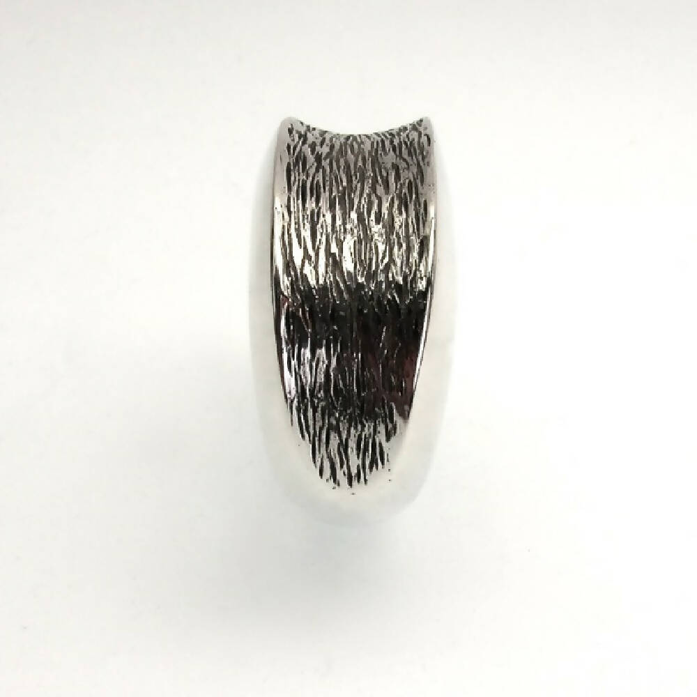 Sterling silver wide textured ring 2