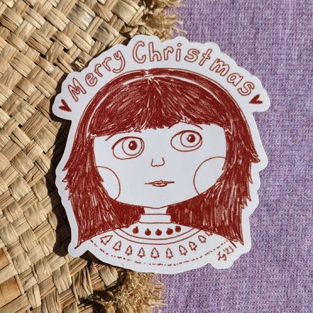 Christmas Girl - Sticker