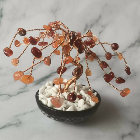 Carnelian Willow Gem Tree for Passion, Prosperity and Strength