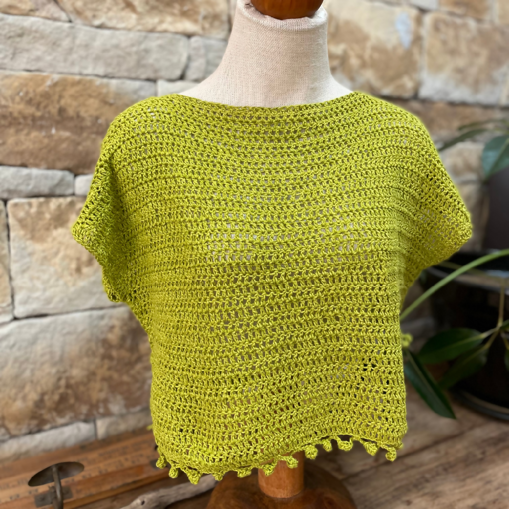 crochet top with tassels