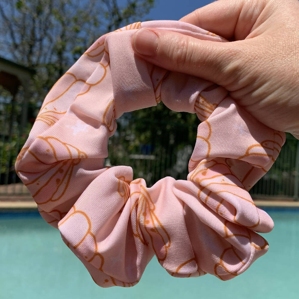 Swim Scrunchies Pink Shells