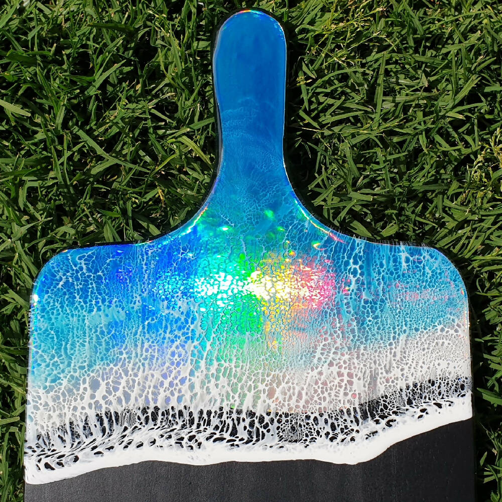 Holographic Resin Wave Serving Board