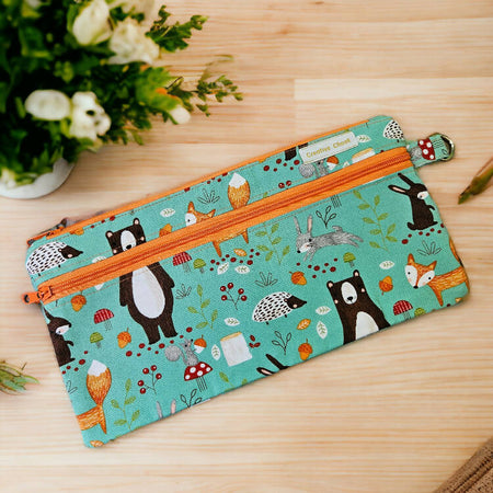 Woodlands Double Zippered Pencil Case