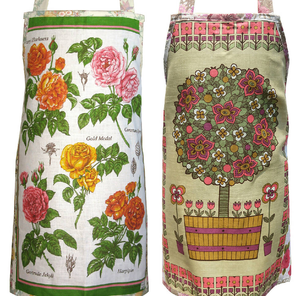 MR topiary & roses aprons no manniquin