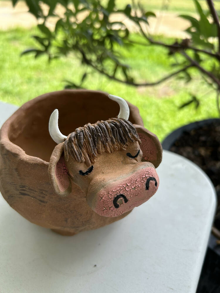 Brown Cow Planter Large
