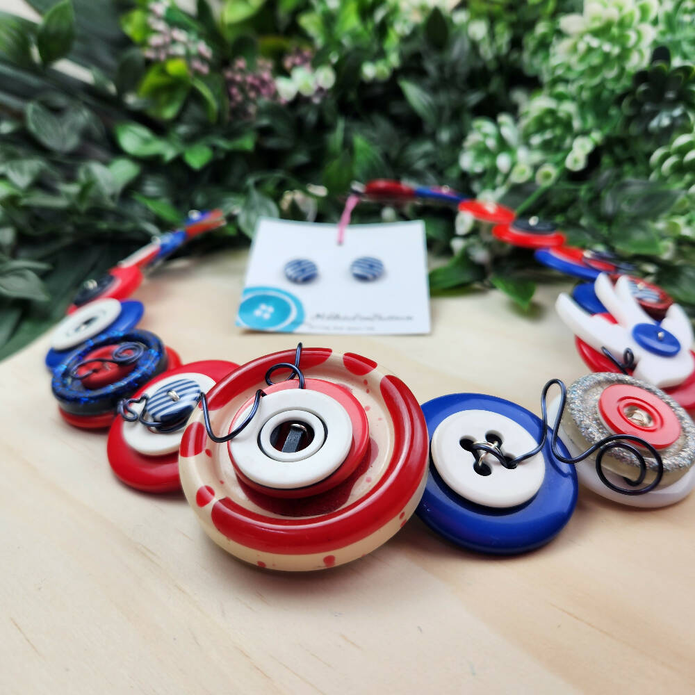 Button Necklace Sailor Blueburd A2B (1)