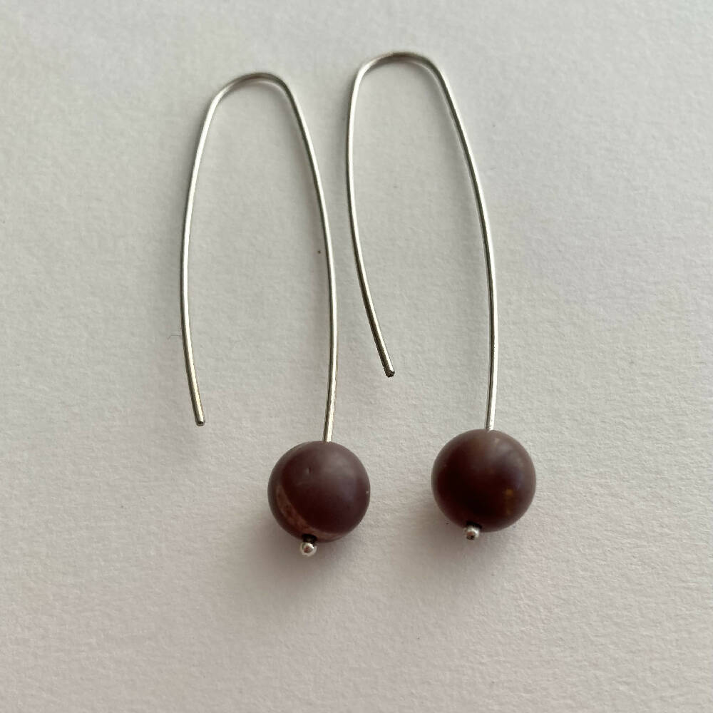 Mookaite and sterling silver earrings 6
