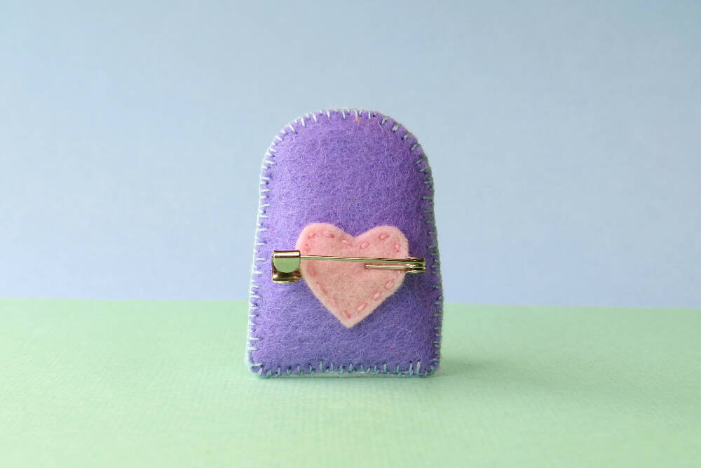 Babushka brooch - Wool Felt Embroidered Russian Doll