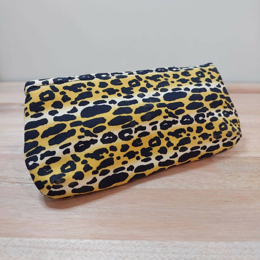 Leopard Patterned Eyeglasses or small Makeup Case