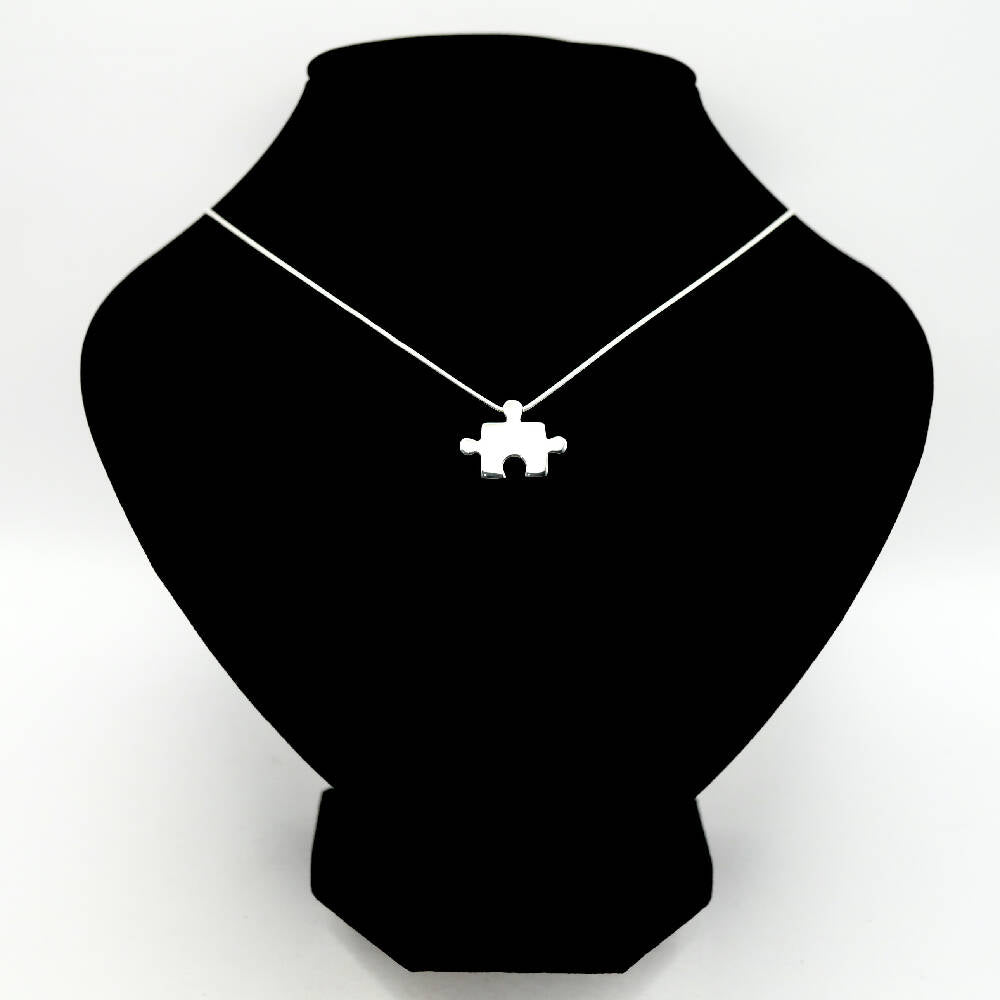 puzzle sterling silver pendant bust black lrg