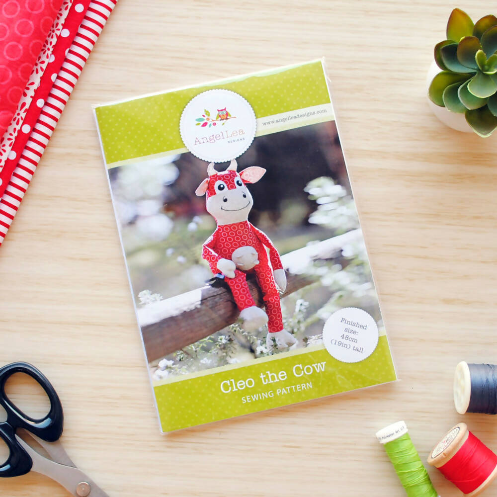 Cow Pattern HARD COPY Paper Sewing Pattern Cleo the Cow