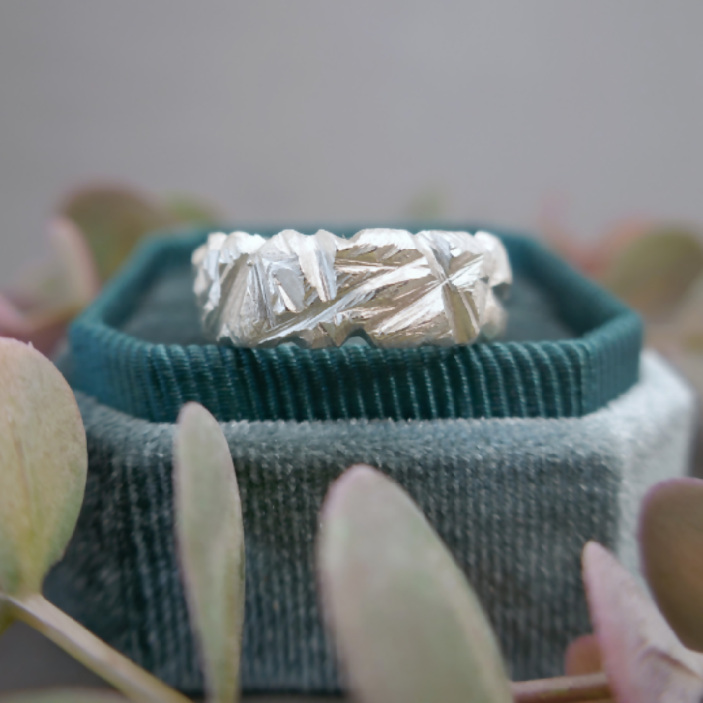 Textured Silver Band