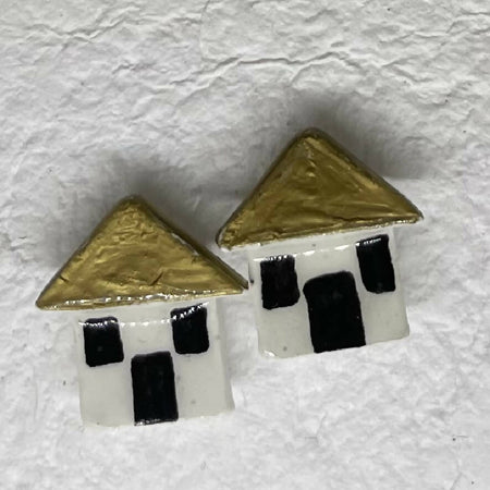Polymer Clay Little House Earrings
