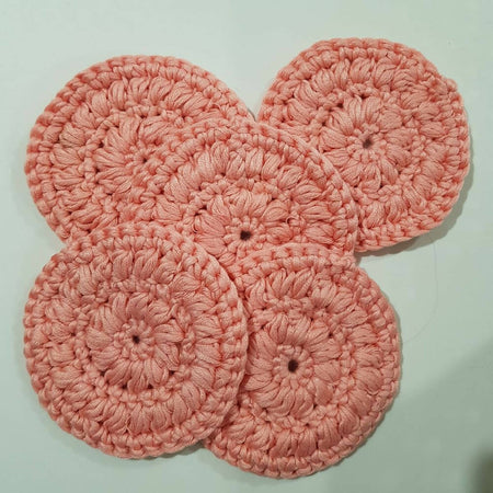 Crochet Face Scrubbies in Cotton Bamboo