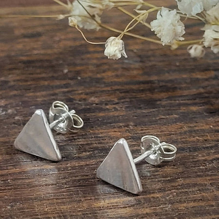 Triangle Silver Studs