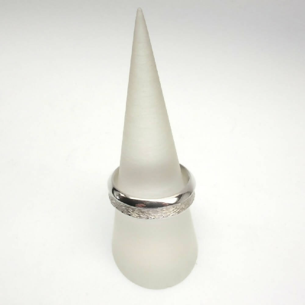 Sterling silver textured ring 2