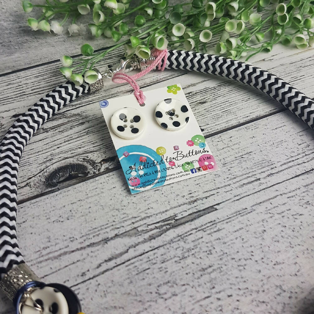 Friends and Dog - Button Fusion Necklace - Jewellery - Earrings - Polymer Clay