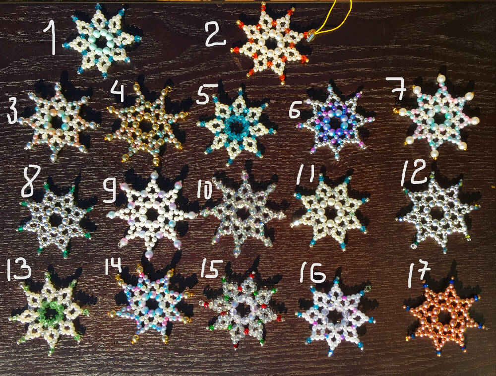 17 Naryanabeads beaded snowflakes