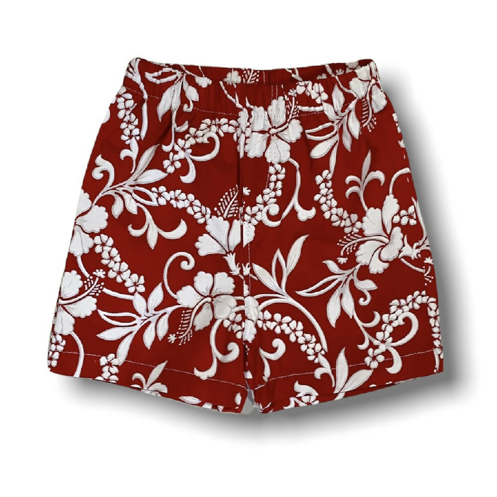 RED Hibiscus Shorts (1)