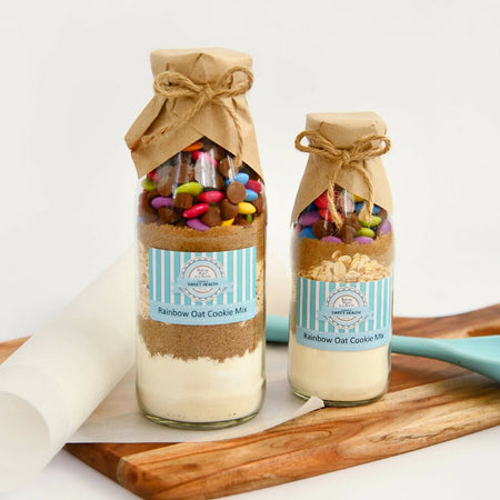 Cookie Mix in a Bottle Gift - RAINBOW OAT. Fun, easy-to-bake cookies.