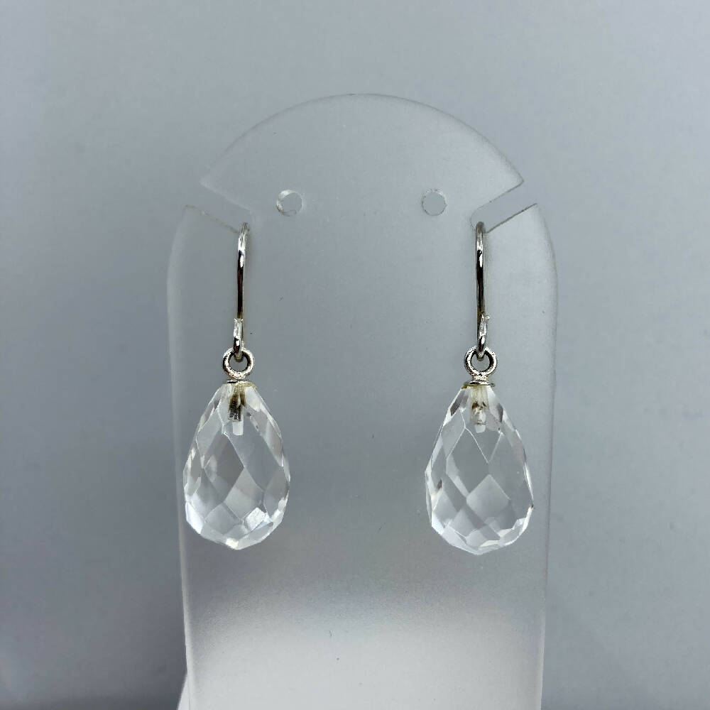 Quartz crystal drops and sterling silver earrings CLEARANCE 3