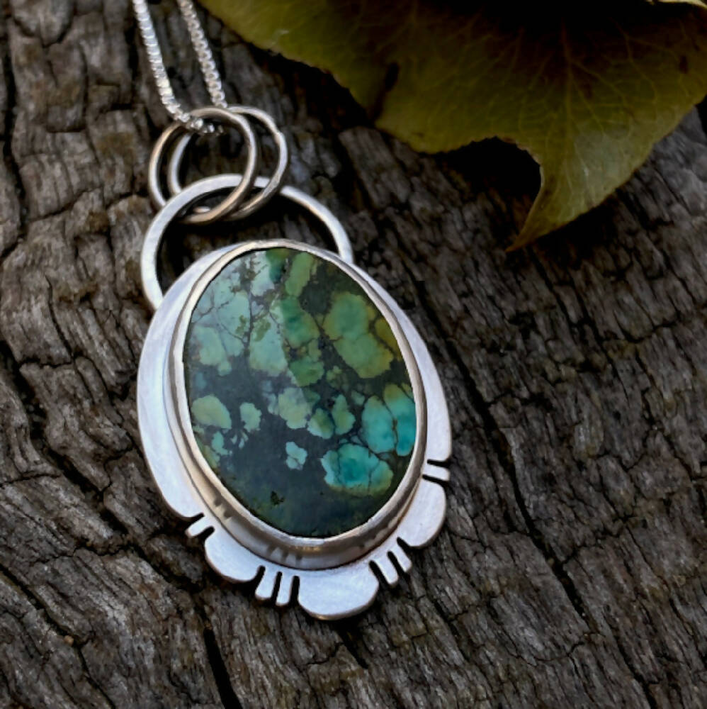 Turquoise Oval Pendant 3a
