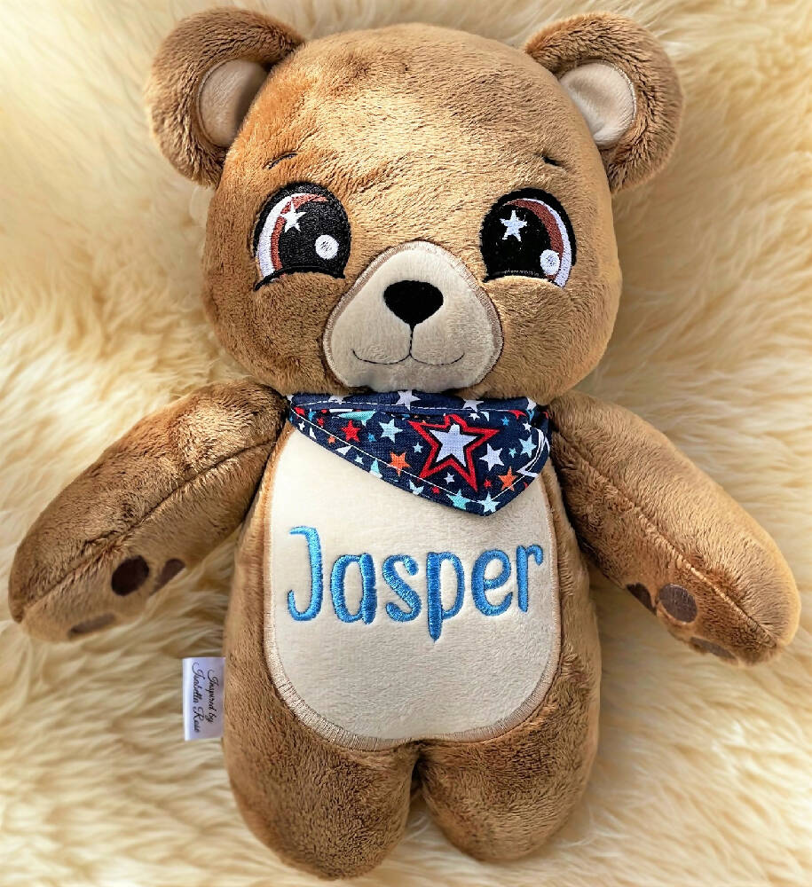 Teddybear-Softminky-personalisedbear-childrensteddy-nurserydecor-handmadebear-named-customorder-childrensgift-firstbirthday-firstchristmas-babyshowergift-Australia