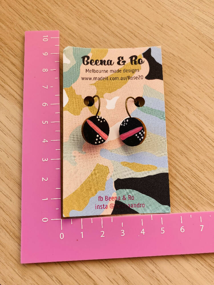 Handpainted mini drop earrings