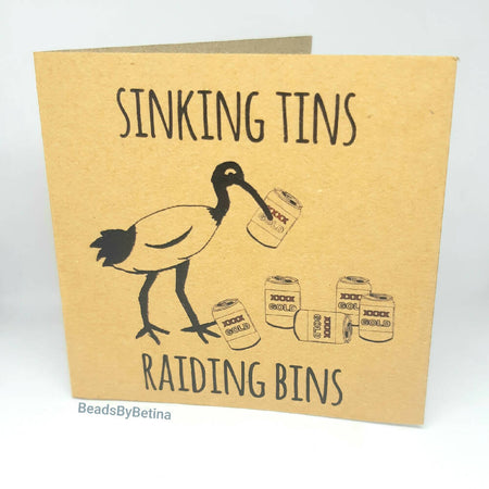 Bin Chicken (Ibis) Card / Birthday / Quirky / Funny / Pun Free Aus Shipping