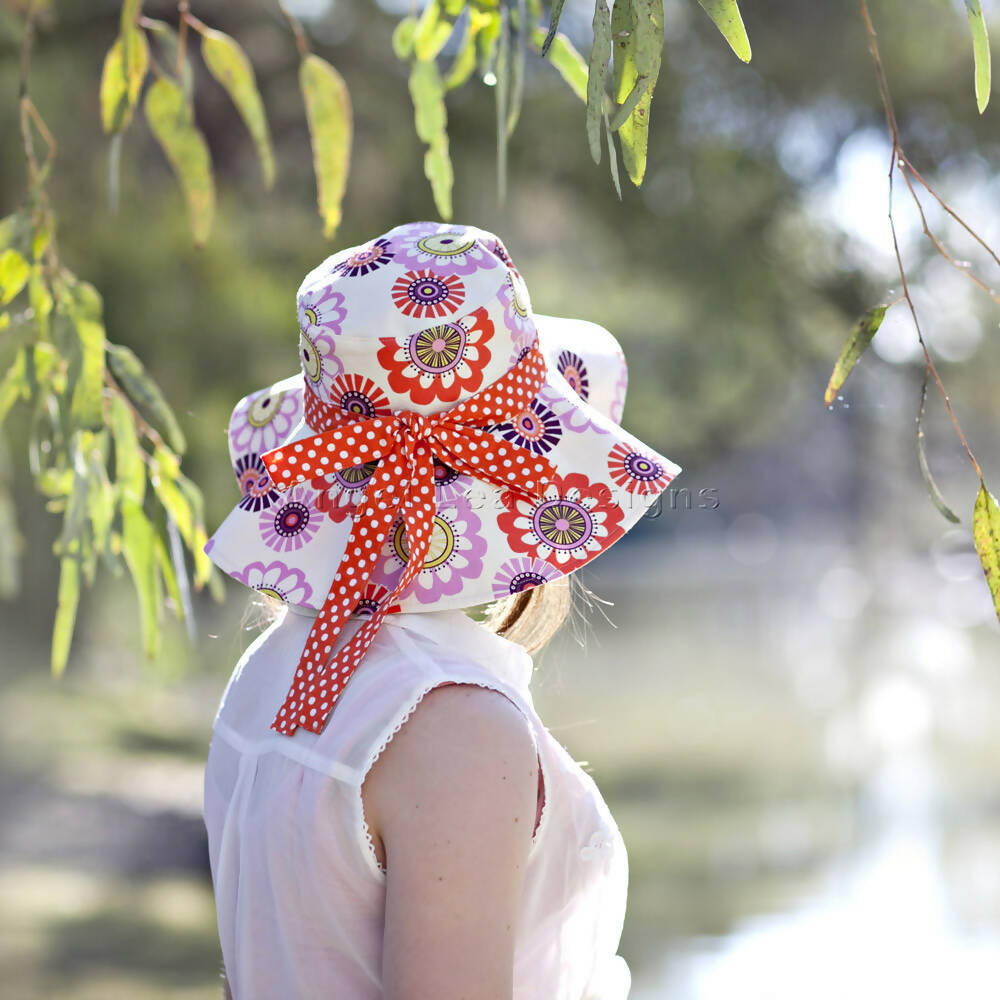 Ladies Sun Hat HARD COPY Paper Sewing Pattern Womens Hat