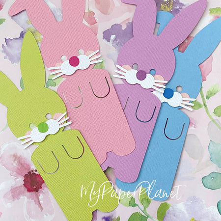 Easter Bunny Rabbit Bookmarks. Sugar-free chocolate-free class gifts.