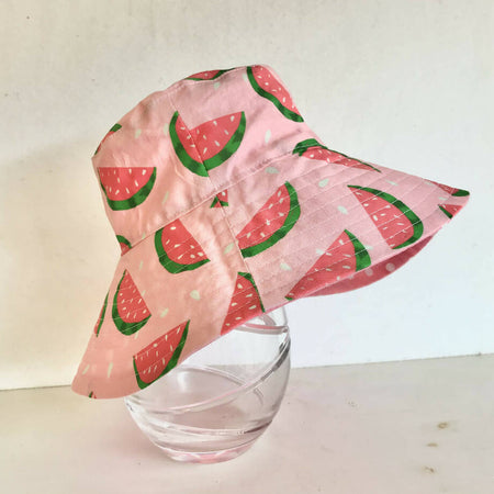Summer hat in sweet watermelon fabric