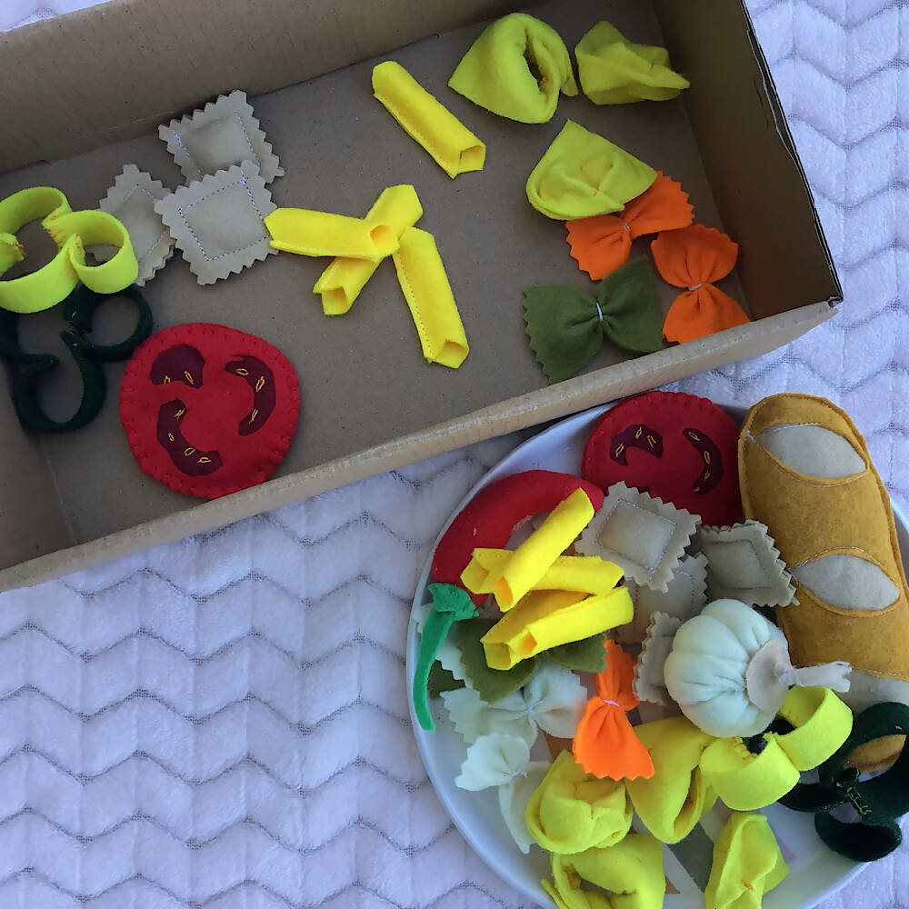 Felt Food Pasta Set