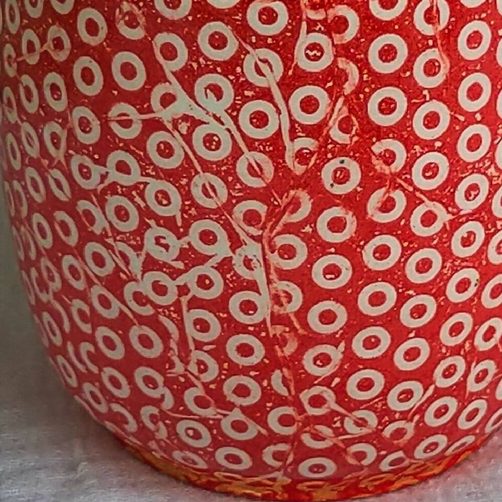 Red & White Origami Paper Tumbler