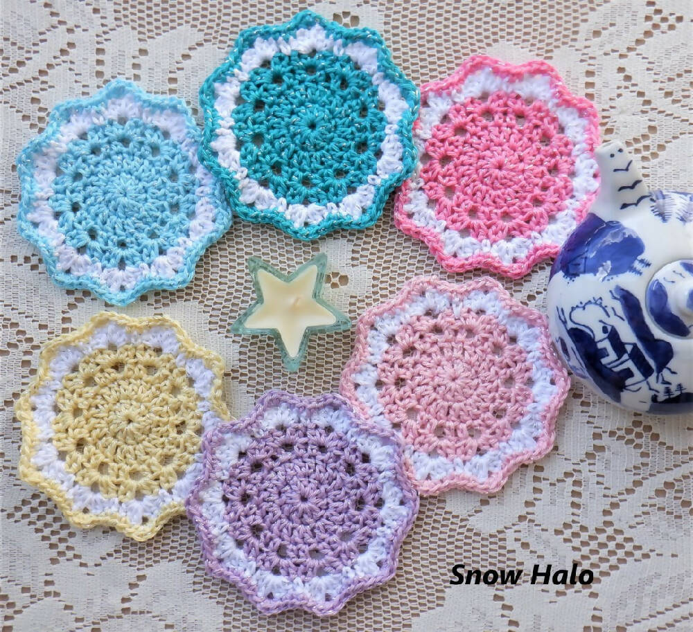 Sparkly Crochet Coaster Sets