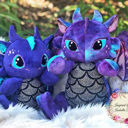 Jointed Dragon Plushie, Dragon wing set, Made to order