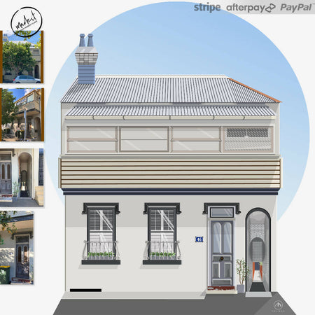 Custom Portrait | 2D COLOURED - House or Interior Illustration | Vector Illustrations